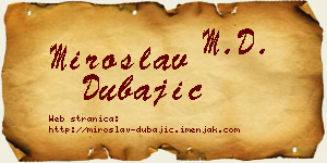 Miroslav Dubajić vizit kartica